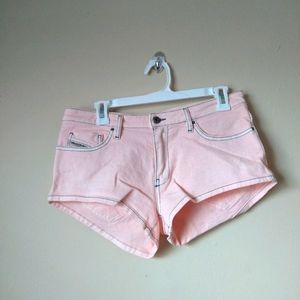 Diesel Light Pink Denim Shorts Size 30